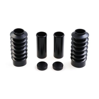964385 - CULT WERK Cult-Werk, 6-piece fork tube cover kit. Short. Black