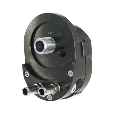 970733 - Jagg, offset oil filter adapter with thermostat. Black