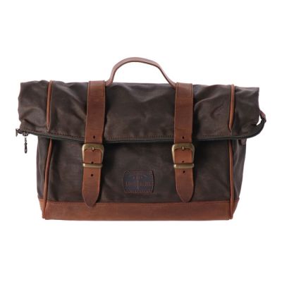 970939 - Longride, click-on Old Chopper saddlebag waxed cotton. Khaki