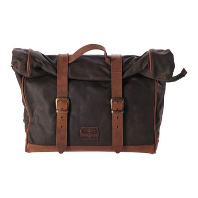 970940 - Longride, click-on Old Chopper saddlebag waxed cotton. Khaki