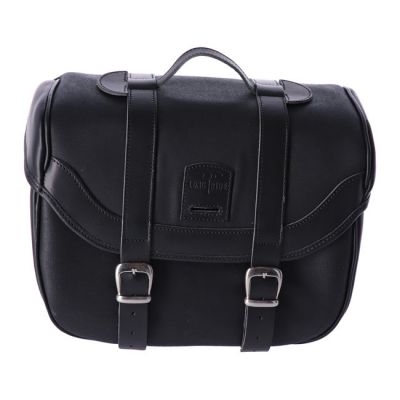 970941 - Longride, click-on Retro saddlebag waxed cotton. Black