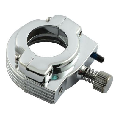 971192 - MCS Throttle clamp set, single cable. Chrome