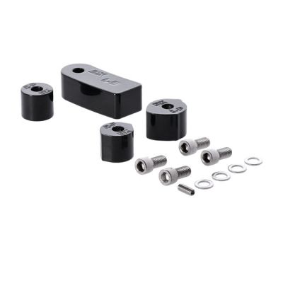 974955 - DK Custom Products, rider floorboard relocation kit. Black