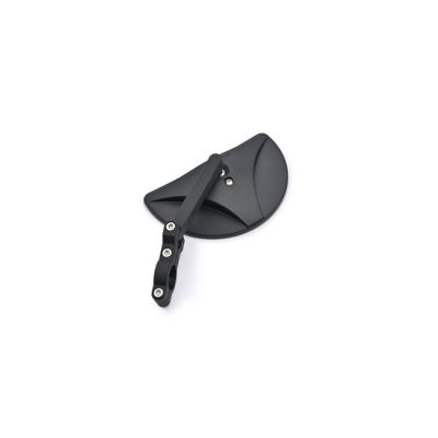 975335 - Daytona, clamp-on D-Mirror-19 Half Moon. Black. L&R