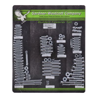 975860 - GARDNER-WESTCOTT Builders fastener set. Polished chrome allen