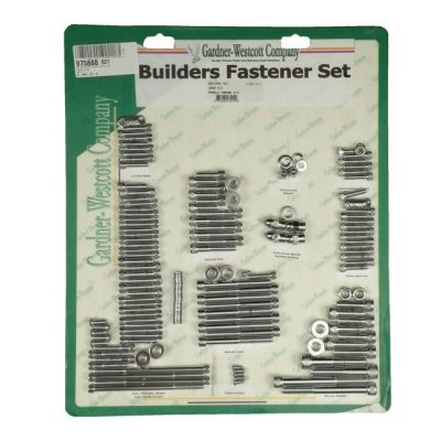 975888 - GARDNER-WESTCOTT Builders fasteners set. Chrome allen
