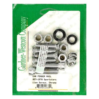 977354 - Gardner-Westcott, fender strut mount kit. Chrome Allen head