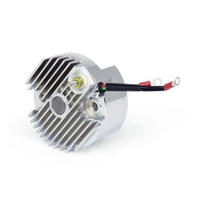977596 - MCS Solid-state 12-v voltage finned regulator. Chrome