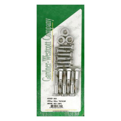 978027 - GARDNER-WESTCOTT GW, rocker box top bolt kit. Hex, chrome