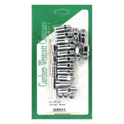 978177 - Gardner-Westcott, oil pump line fitting kit. Chrome