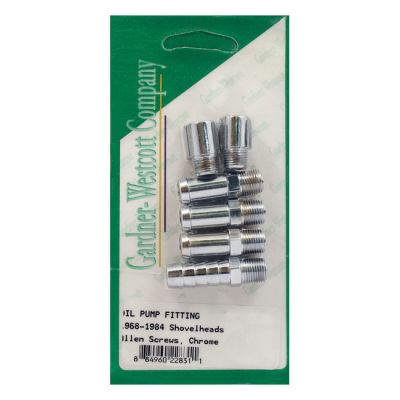 978178 - Gardner-Westcott, oil pump line fitting kit. Chrome