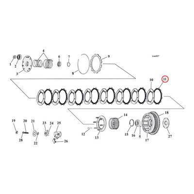 978900 - Alto clutch plate set, red eagle