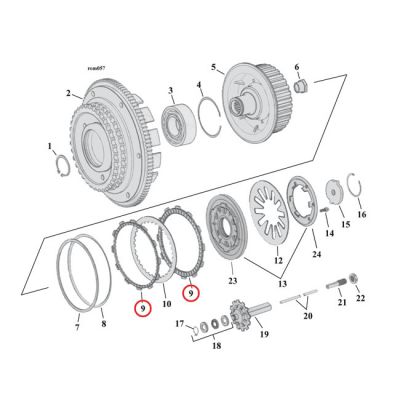 978907 - Alto, 98-17 Aramid clutch plate set. Friction