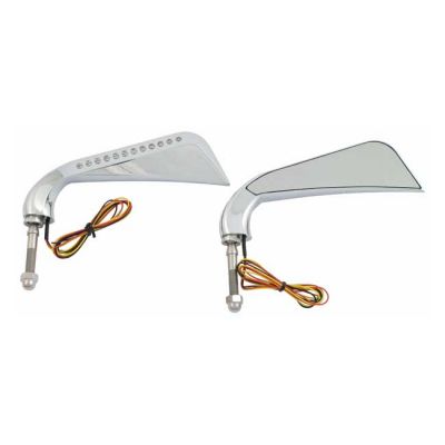 980603 - MCS California LED turn signal mirror set. Chrome
