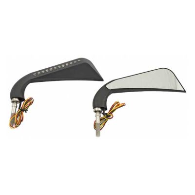 980605 - MCS California LED turn signal mirror set. Black