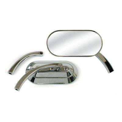 980626 - MCS Custom oval mirror. Chrome