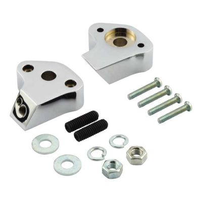 980743 - MCS Shorty turn signal mount bracket set, rear. Chrome