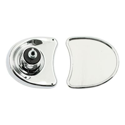 980780 - MCS Touring fairing mount mirror kit. Single vision, chrome