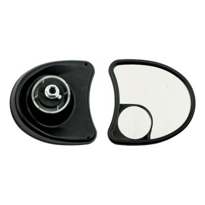 980783 - MCS Touring fairing mount mirror kit. Dual vision, black