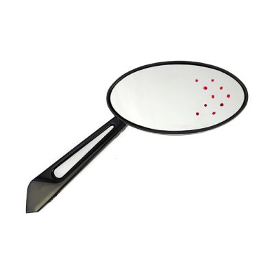 980826 - MCS LED cateye turn signal mirror set. Black, amber front lens