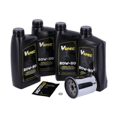 985778 - MCS, engine oil service kit. Chrome. 4L. 20W50 Mineral