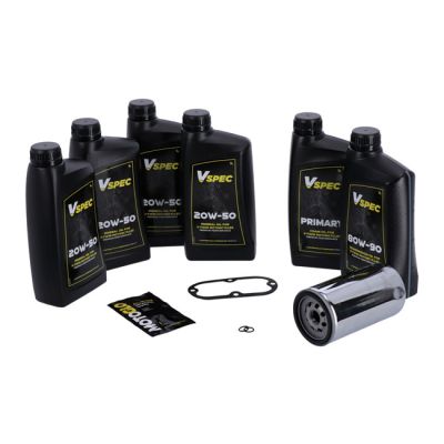 985853 - MCS, 'Big Oil' service kit. Full synthetic. Chrome filter