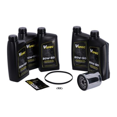 985858 - MCS, 'Big Oil' service kit. Full synthetic. Chrome filter