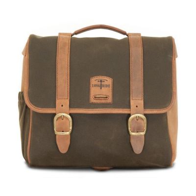 986011 - Longride, 'Classic' waxed cotton saddlebag. Khaki