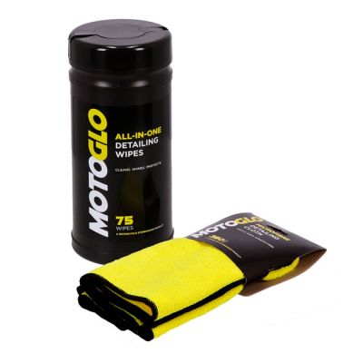 988559 - MotoGlo, Detailing Wipes dispenser and Microfiber Cloth