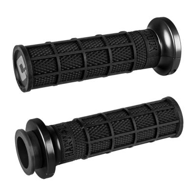 988918 - ODI, V-Twin lock-on Hart-Luck full-waffle TBW grips. black