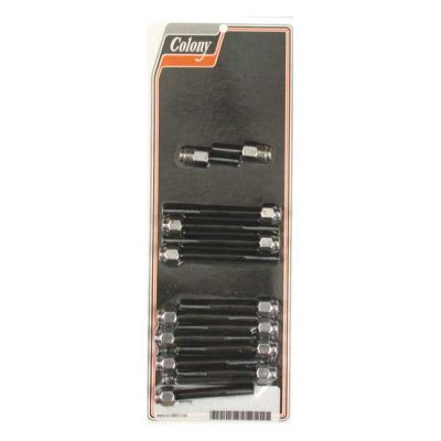989167 - Colony, Sportster rocker box bolt kit. Cap style, chrome