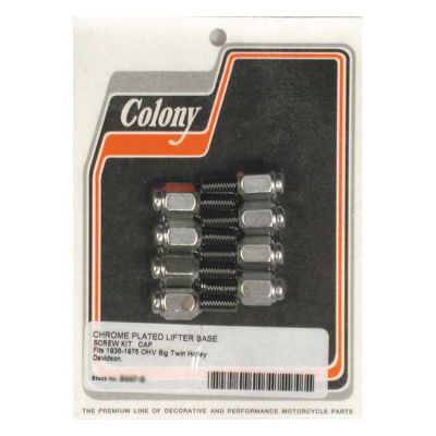 989171 - Colony, tappet block mount kit. Cap style, chrome