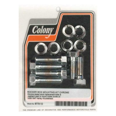 989226 - Colony, Knuckle rocker box bolt kit. Chrome