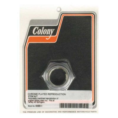 989736 - Colony, Springer fork stem nut. Chrome