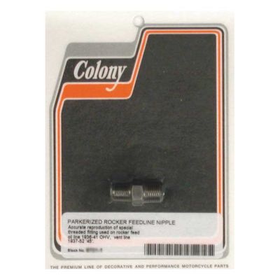989814 - Colony, rocker box oil feed fitting. Black