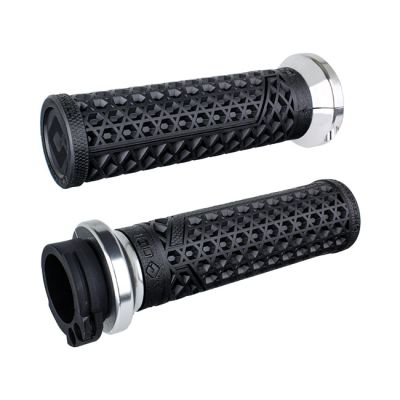 993447 - ODI, V-twin lock-on grips vans signature, cable. silver
