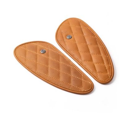 995663 - Tripmachine Trip Machine, Diamond leather gas tank pad set. Tan