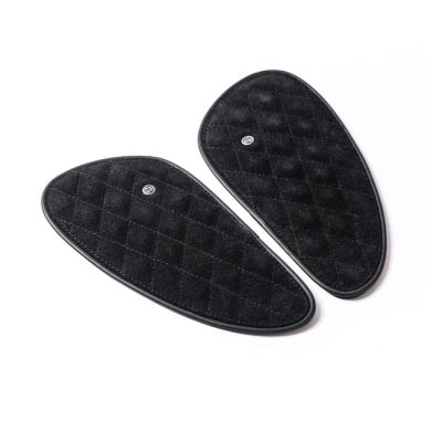 995665 - Tripmachine Trip Machine, Diamond leather gas tank pad set. Black sued...