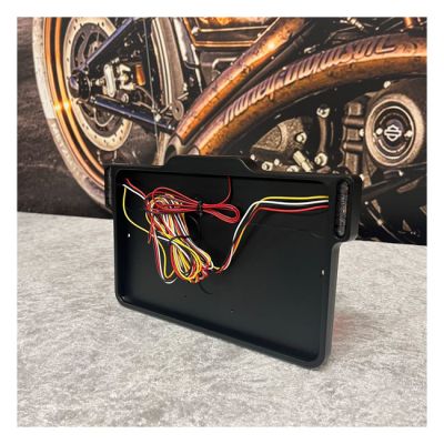 997502 - Danish Motorcycle Parts DMP, License plate frame 3.0 France. Matte Bla...