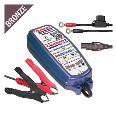 998339 - Tecmate, Optimate, 2 Duo 12V battery charger. Bronze
