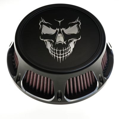 MCP90-61-265S - Midland Choppers Midland Design Luftfilter Skull 3D Black Contrast