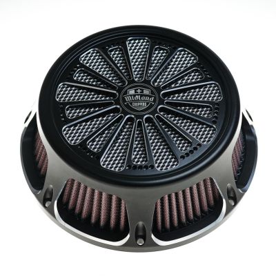 MCP90-64-163S - Midland Choppers Midland Design Luftfilter Kaos 3D Black Contrast