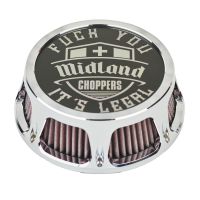 Midland Design Luftfilter FUCK YOU chrome