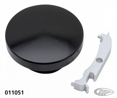 011051 - GZP black smooth screw in cap 82-e18