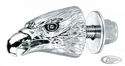 011491 - GZP Chrome Eagle head krommet red eyes