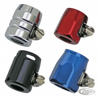 012420 - GZP 6Pck Hex hose end 1/4"+5/16"ID Black