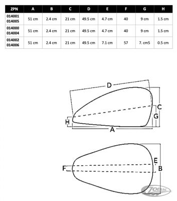 014005 - GZP Slim Legacy Custom gastank R/H screw