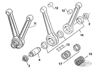 038000 - GZP Flywheel washer set BT/XL 70up #6506