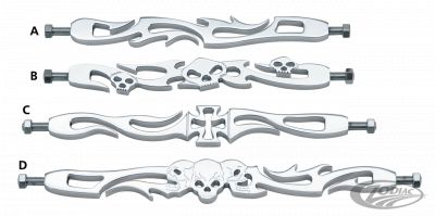 110074 - GZP Shift rod Flame Billet Alu Chr 10.25