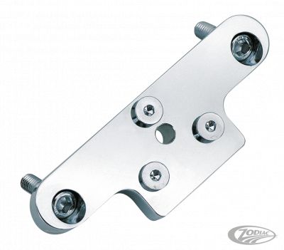 160972 - GZP Chrome 3-hole license plate mount bl